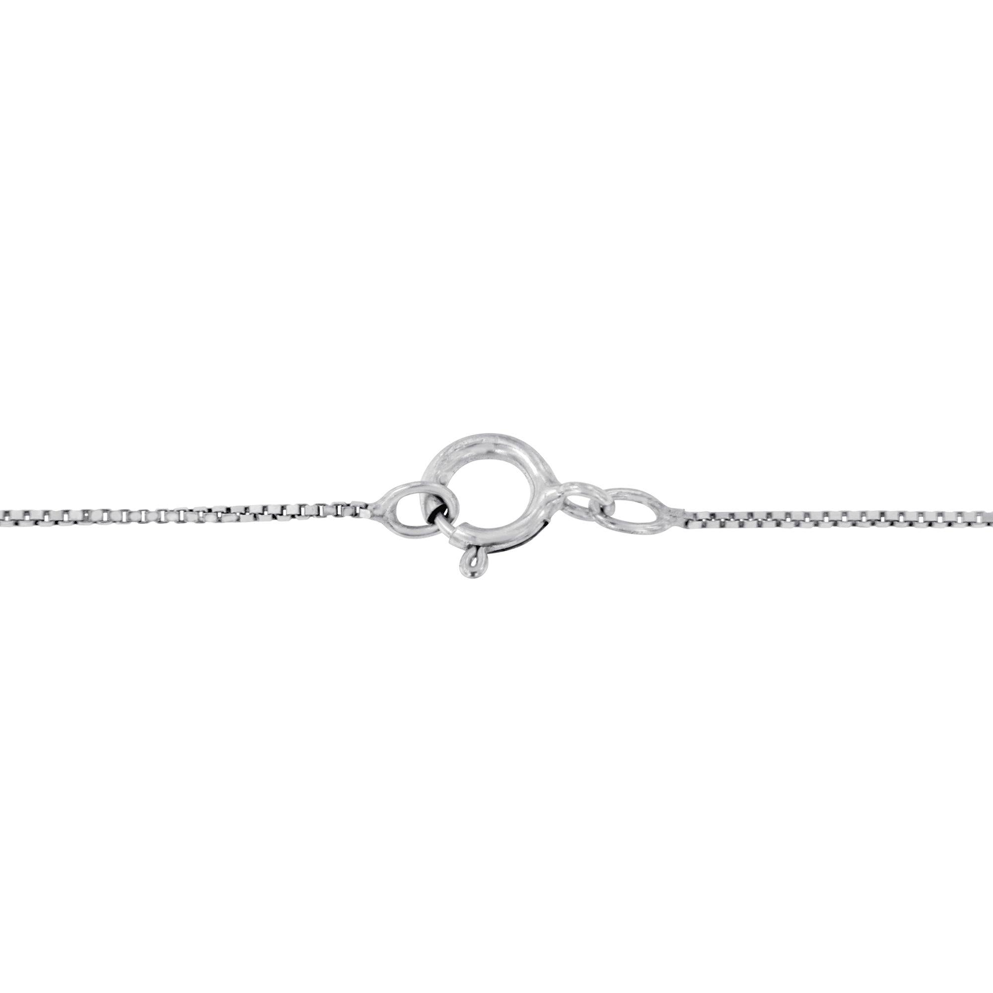 10K White Gold 1/10 Cttw Miracle Set Round-Cut Diamond 18" Pendant
